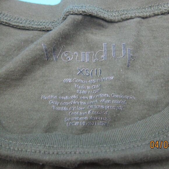 📦 Wound Up Olive Green Too Tired Don't Talk to Me graphic Pre- - Picture 4 of 5